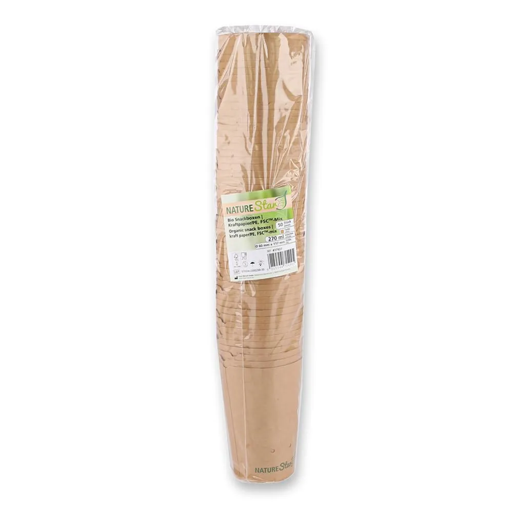 NatureStar Snackboxen Kraftpapier 270 ml 1000 Stück braun