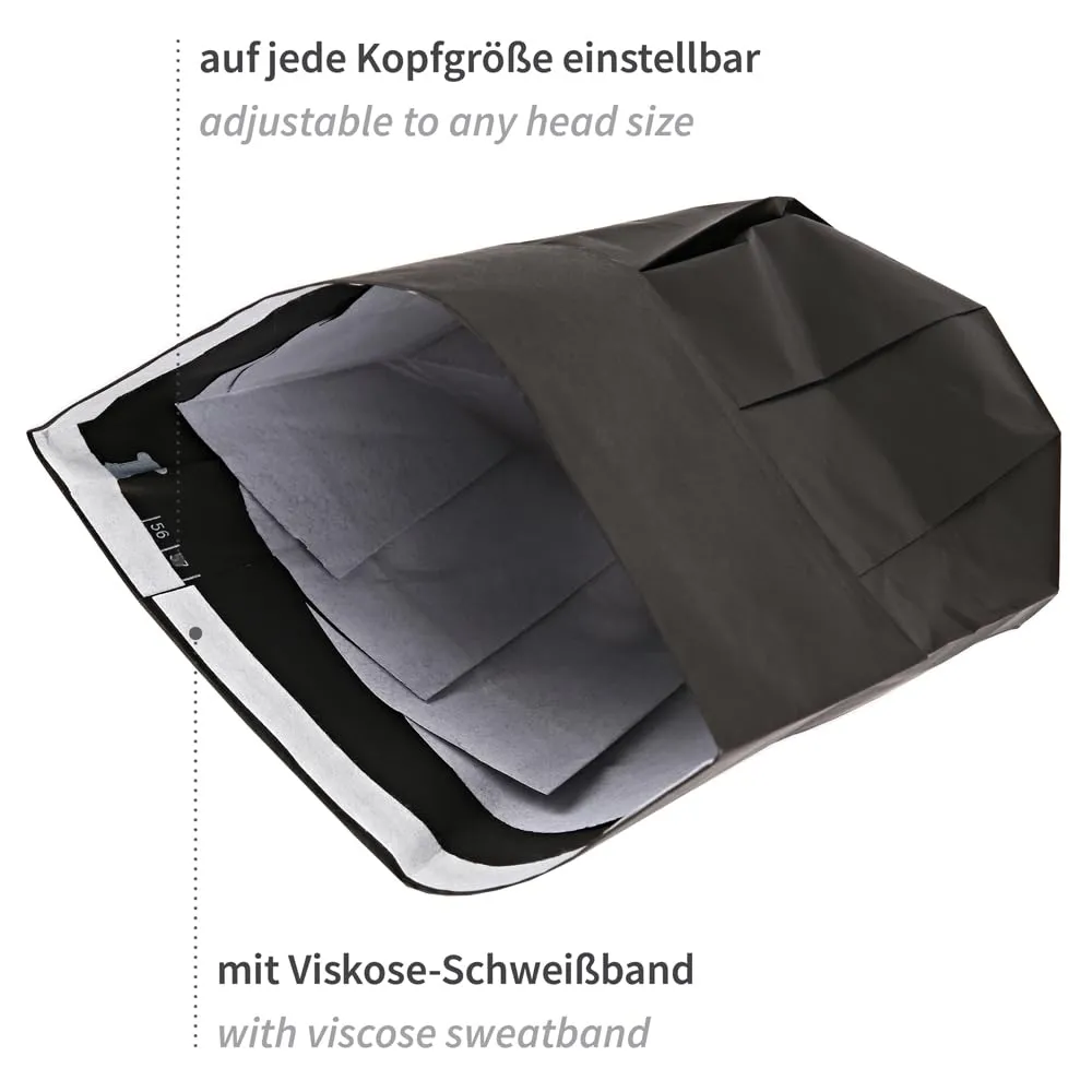 Hygostar Excellent Kochmütze Papier schwarz 250 Stück 22cm