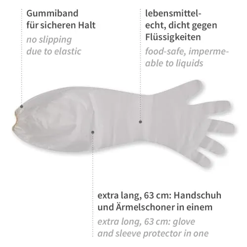 Hygostar Grip Long CPE-Handschuhe 1000 Stück transparent