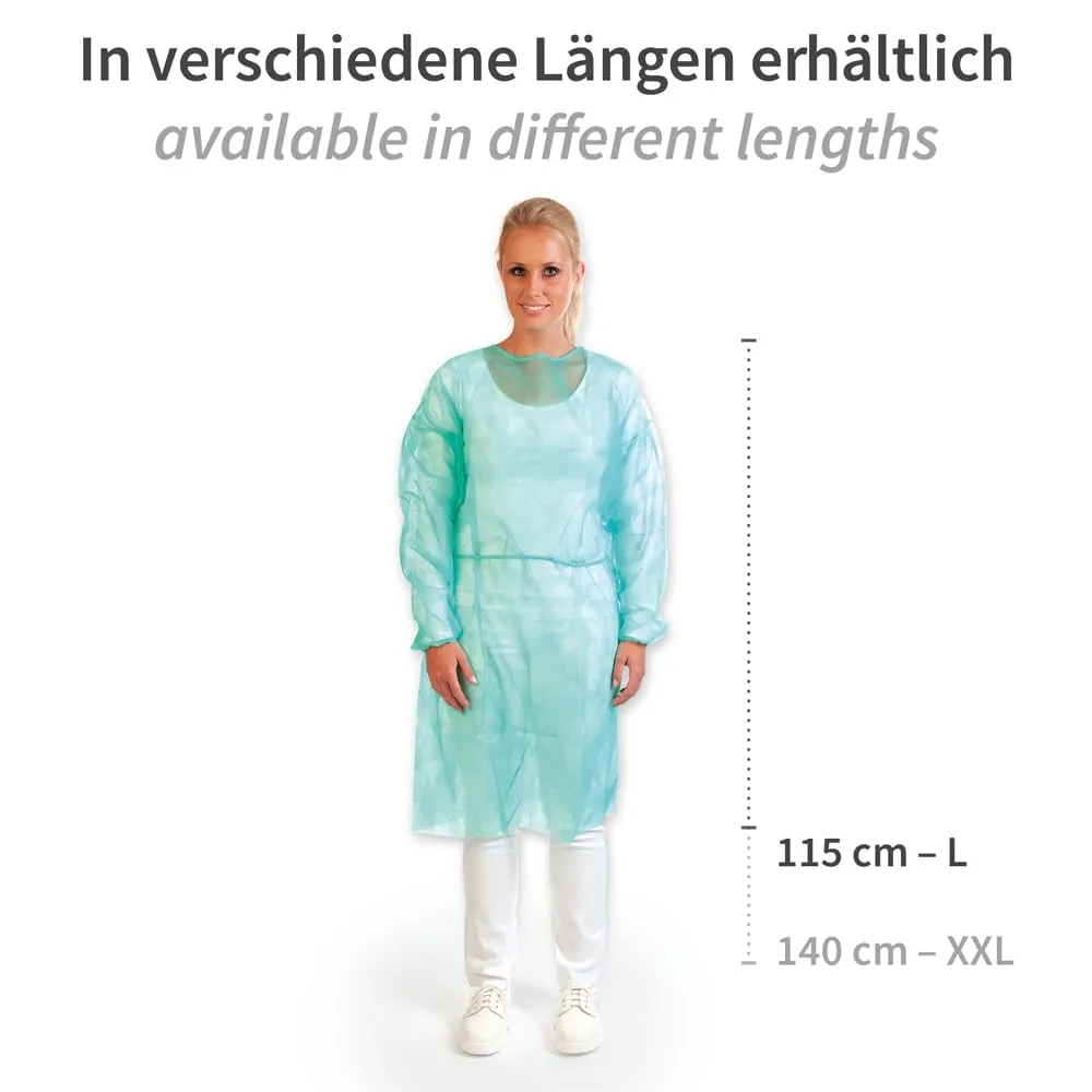 Hygostar Kittel Med Einwegkittel grün L 100 Stück PP Armgummi