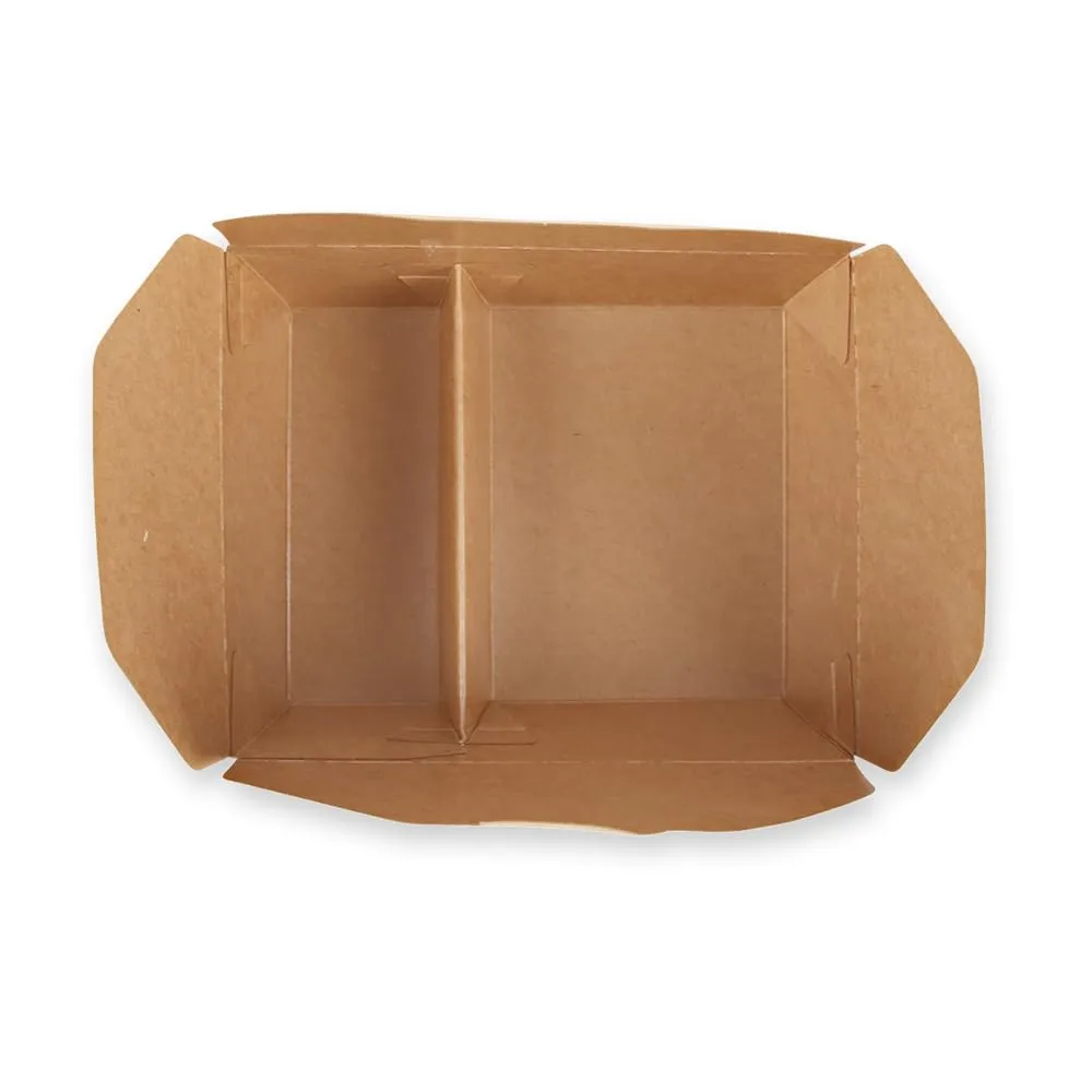 NatureStar Menu Foodboxen 2-geteilt 200 Stück Kraftpapier