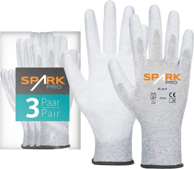 ACE Spark Pro Arbeitshandschuhe 3 Paar antistatisch
