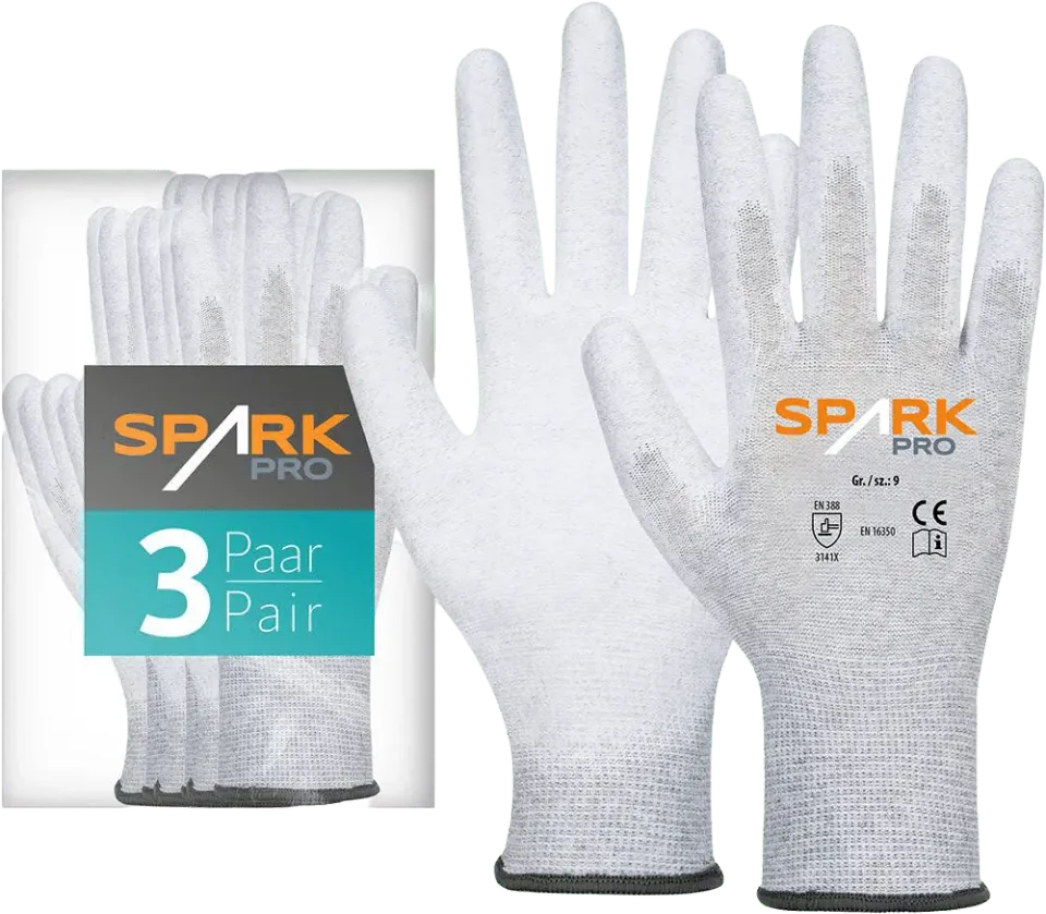 ACE Spark Pro Arbeitshandschuhe 3 Paar antistatisch