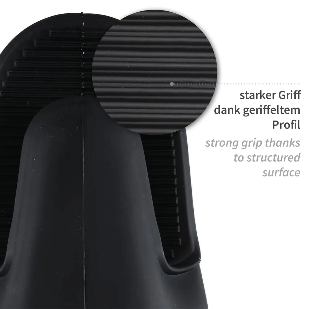 Hygostar Shark Black Ofenhandschuh Silikon schwarz hitzebeständig