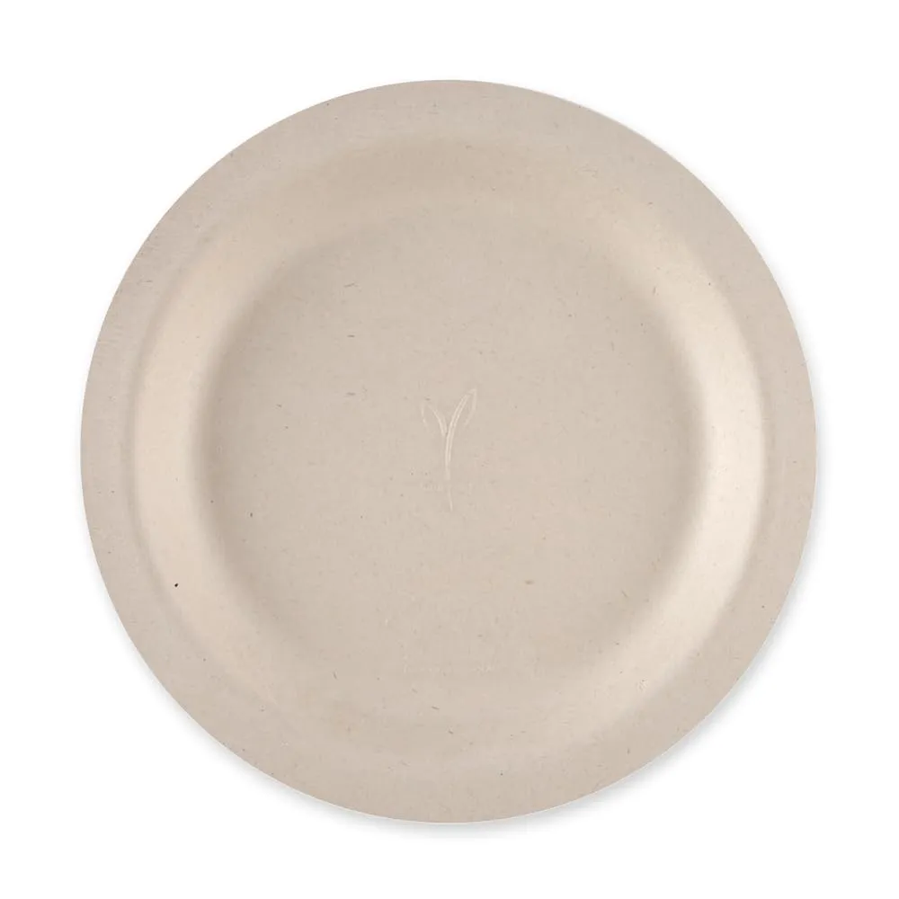 NatureStar Zuckerrohr-Teller rund weiß 15,3 cm 1000 Stück bio