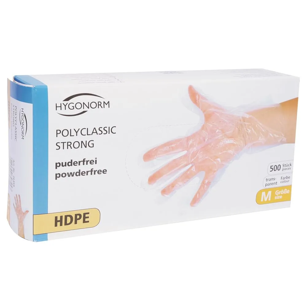Hygonorm Polyclassic Strong Einmalhandschuhe transparent 9/L 5000 Stück