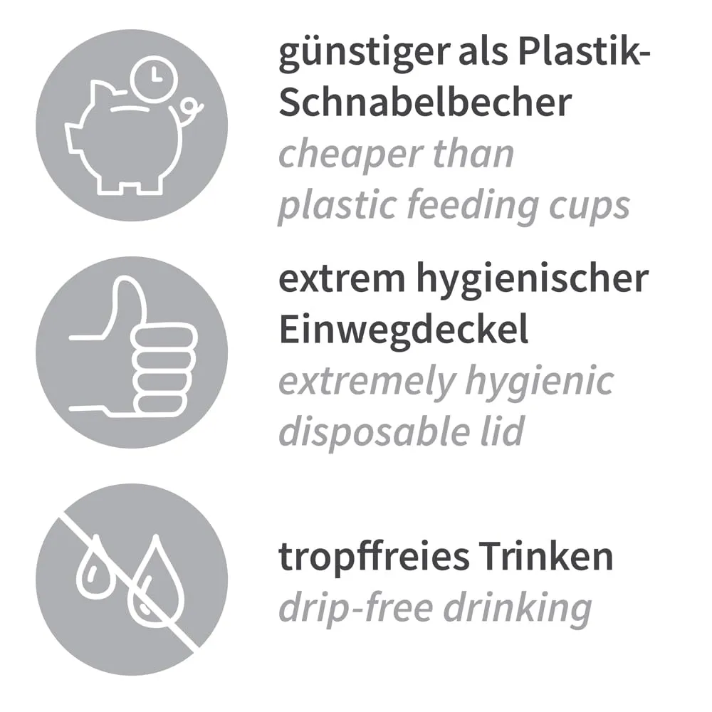 Hygostar Schnabeldeckel PP schwarz 0,3l 1000 Stück Trinkhilfe
