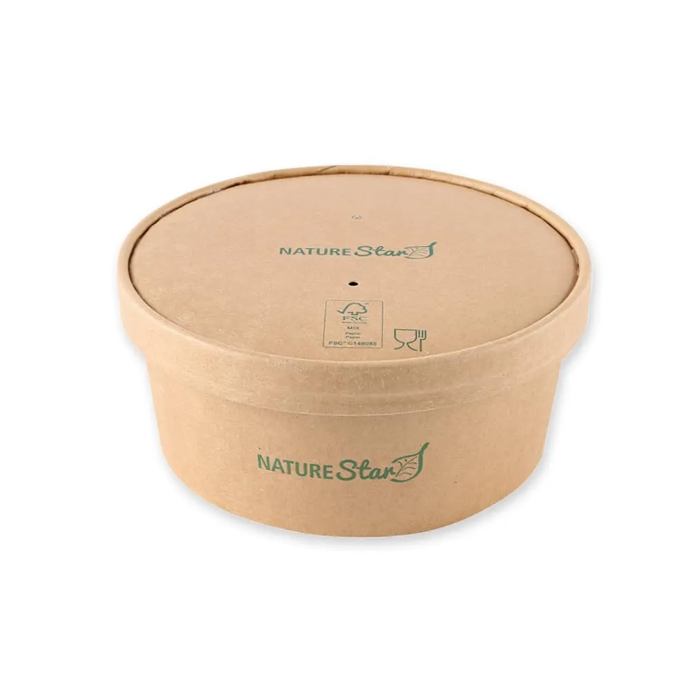 NatureStar Caesar Deckel Ø 15cm 25 Stück Kraftpapier braun
