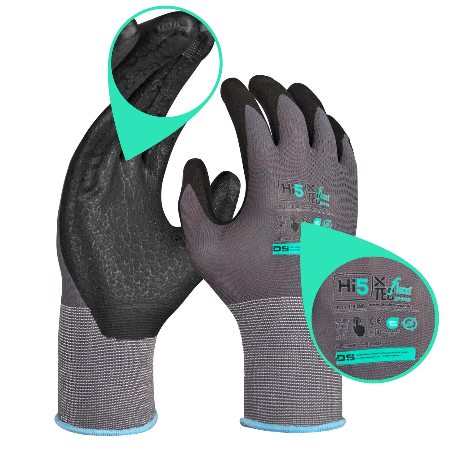 Hi5 X-FlexiTec 4121X Arbeitshandschuhe XL 12 Stück Touchscreen