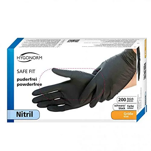 Franz Mensch Hygoclean Safe Fit Handschuhe 200er M schwarz