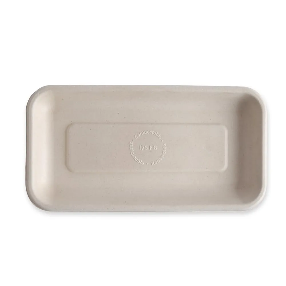 NatureStar Foodtrays Zuckerrohr weiß 22,5cm 500 Stück rechteckig