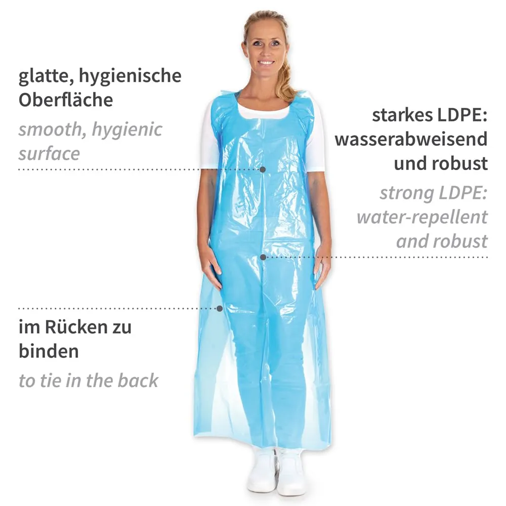 Hygostar Einwegschürzen blau 170x100cm 250 Stück 60my
